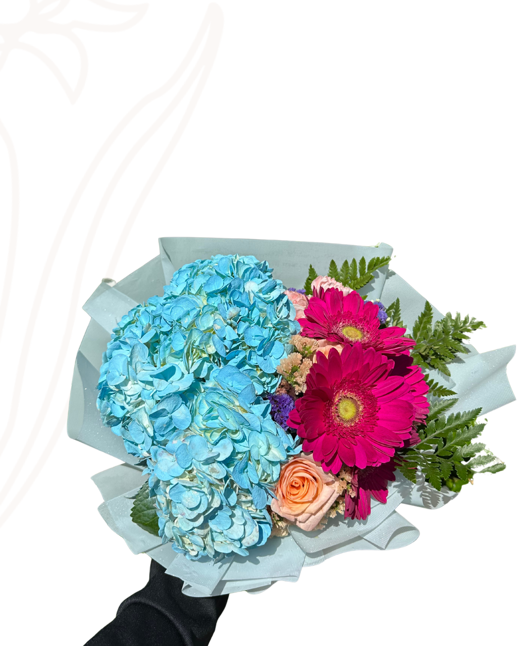Ramo gerberas y hortencias