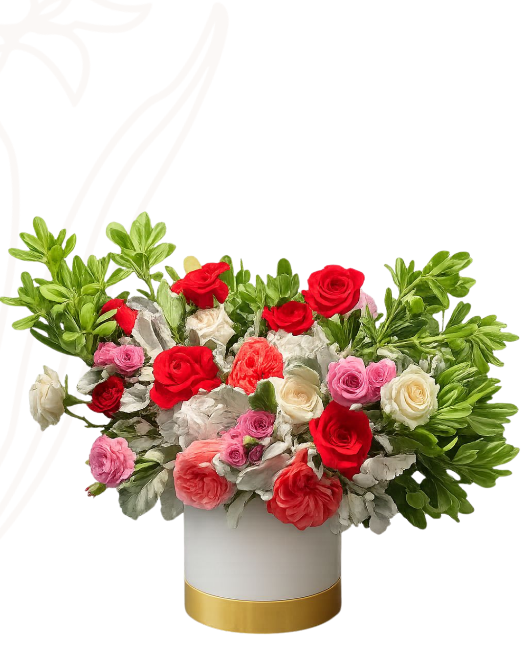 caja de rosas