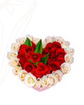 Bloomie box corazón con tulipanes