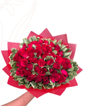 48 rosas con follaje