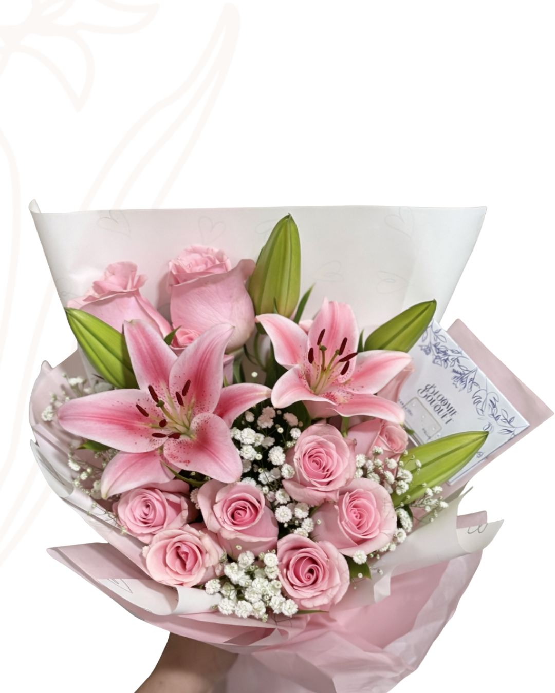 Ramo de lirios y rosas